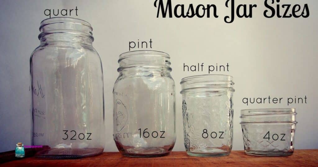 Mason Jar Sizes